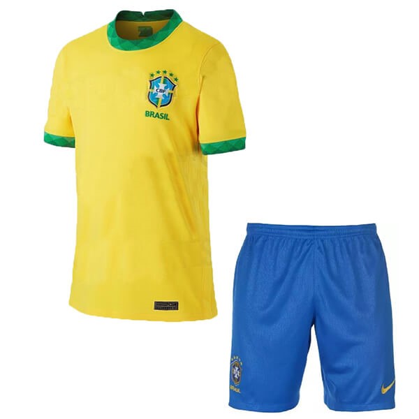 Camiseta Brasil Primera equipo Niños 2020 Amarillo